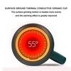 Portable USB Rechargeable Heating Cup 55℃ Thermal Ceramic Mug with Stainless Steel Spoon Gift Set for Travel Office Gift