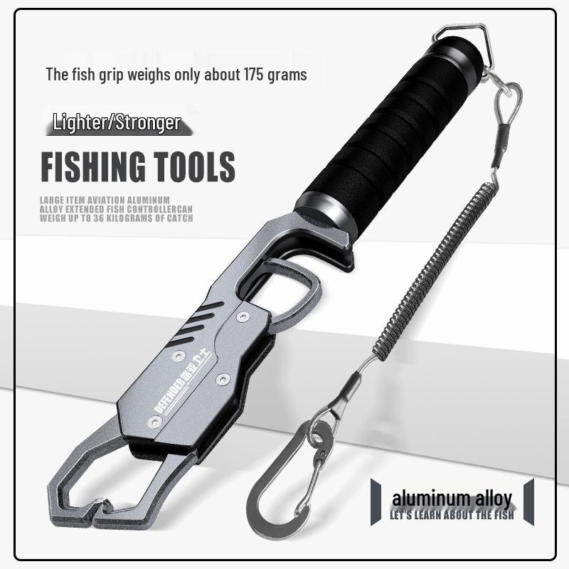 Aluminum Fish Gripper with Scale & Multifunction Lure Pliers Set