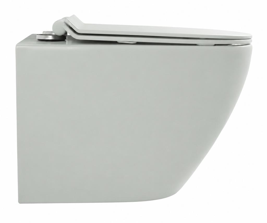 Interno 49 CM Tornado Wall-Hung Toilet Bowl With Seat W/O Light Grey Matt
