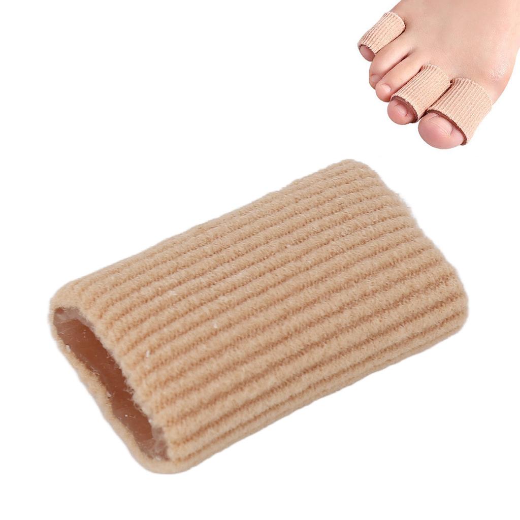10pcs Toe Cushion Tube Soft Silicone Finger Toe Sleeves Corn Pad Protector for Blisters Calluses