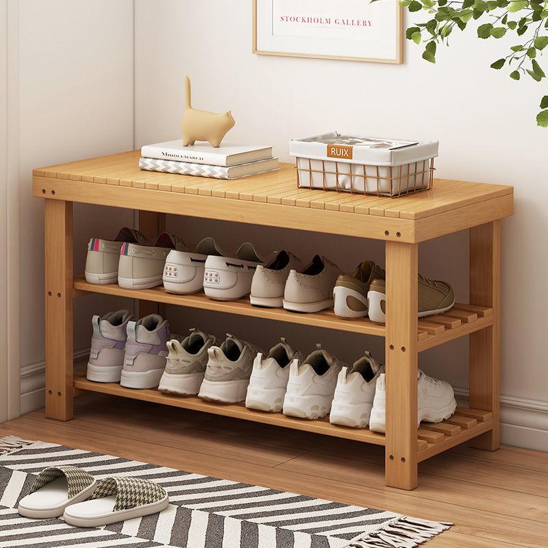 

Прихожая Обувница Обувной шкаф Табурет для переобувания Вход Дверной проем Обувной шкаф Табурет Интегрированное сиденье Дом Длинная скамья Табурет для обувания Стиль Three layers 50x25x43cm светло-коричневого