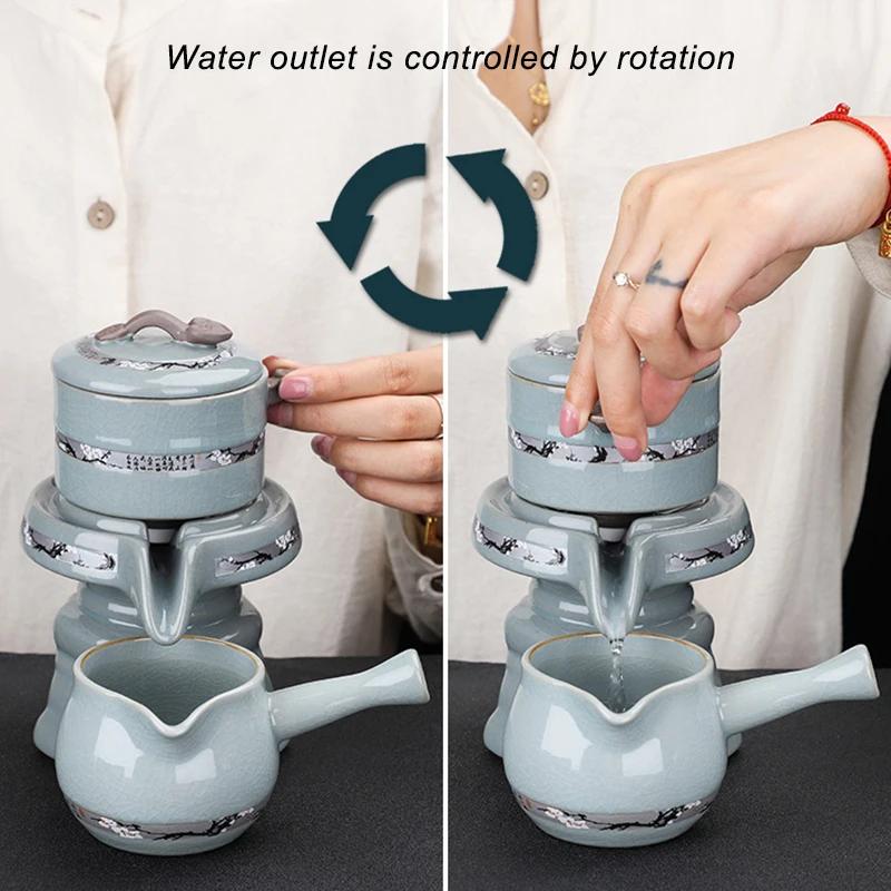Ge Yao Automatic Tea Set Teaware Teapot for Tea Pot Puer Cups Teeware Teware Cups and Mugs Gaiwan Teacups Ceramic and Pottery