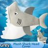 Creative Shark Party Hat Cartoon Plush Animal Cap Costume Accessories Shark Head Cover  Photo Props