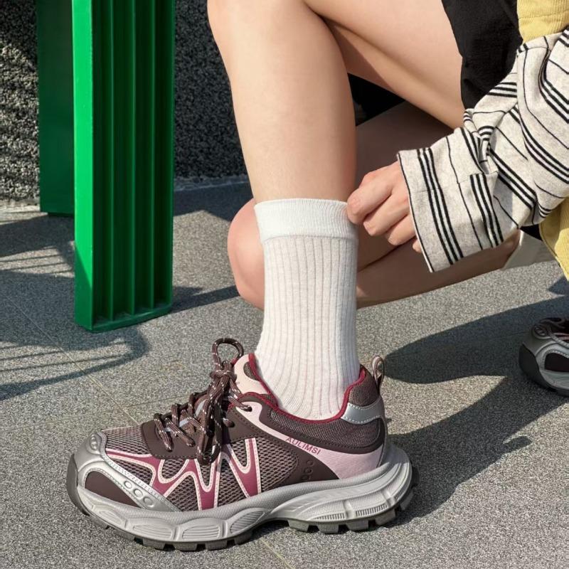 

Dad shoes women s autumn new mesh breathable sports style casual shoes versatile platform running shoes 40 кавовий