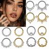 1PC Stainless Steel Septum Clicker Ring Skull Vine Design Daith Piercing Ring  Nose Piercing