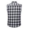 Shirt Vest Fashion Sleeveless 3D Cutting Casual Vest Men Plaid Print Waistcoat Top Men Vest Male Clothing