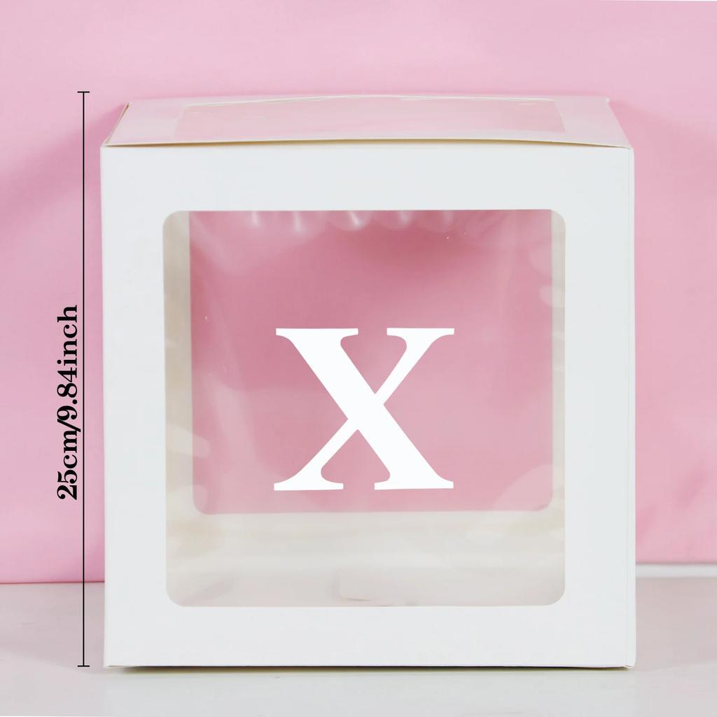 Průhledná Krabice s Písmenkovými Balónky Dekorace Všechno Nejlepší k Narozeninám Svatba Dekorace Potřeby pro Narozeninovou Oslavu dekorace svatba roztomilý