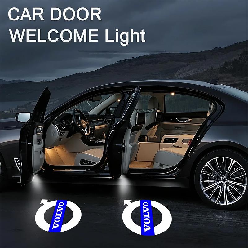 Car Projection Logo Welcome Light, Door LED High-Definition Welcome Light, Suitable For Volvo XC60 S60 S80 S80L V60 XC90 V90 V40