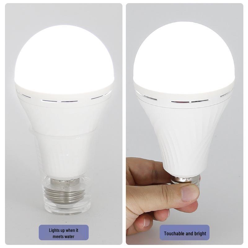 Slim Waist LED Energy-Saving Emergency Bulb for Outdoor Camping, Night Market, Household Power Outage, and Bedroom E27 Lighting Lamp.