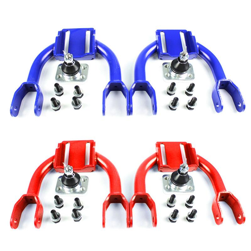 Front Upper Camber Kit Control Arm for Honda Civic EG 92-95 Suspension Oscillating Arm Rear Adjustable Control Arm Blue Red