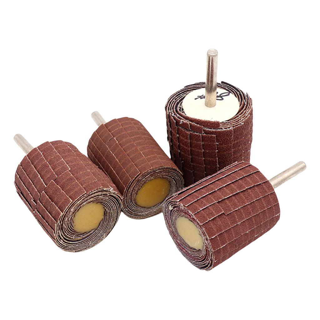 Multifunctional Cylindrical Sanding Mop Flap Sander Rollers With 6mm Shaft For Efficient Grinding And Polishing 400 Grit