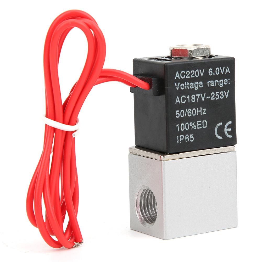 Direct Acting Solenoid Valve Water Air Oil Aluminum Alloy Body Valve 220VAC(G1 4in )