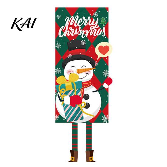 Christmas Hanging Banners Banner Decorations with Rope, Elf/Snowman/Gnome/Snowman Festive Flags for Doorway Foldable Holiday Door Sign Patio and Wall