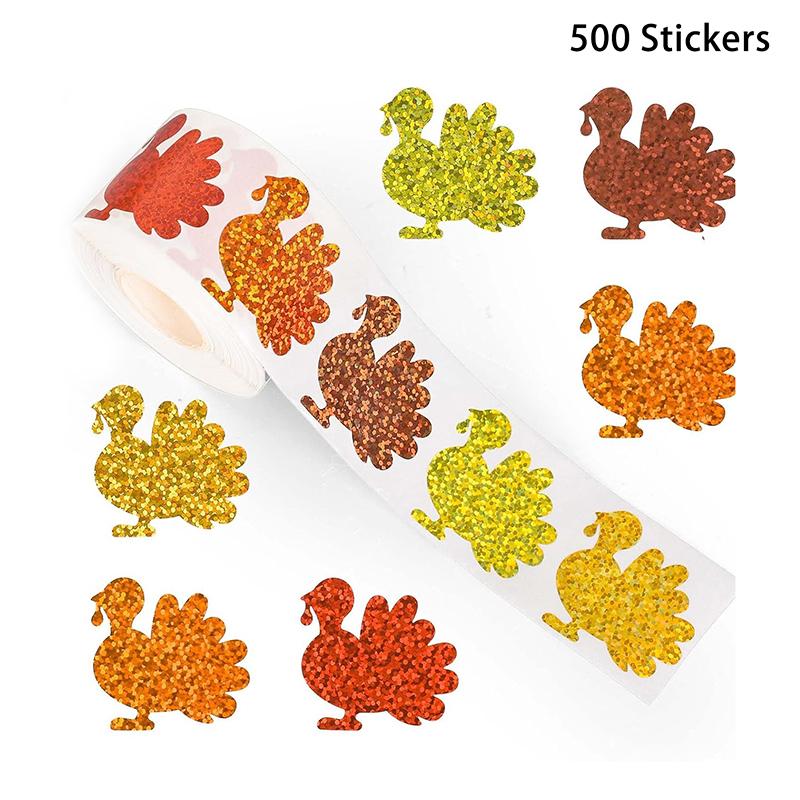 500Pcs Glittering Flower Sticker Party Gift Wrapping Label Sticker Children Reward Stickers Scrapbook Stationery