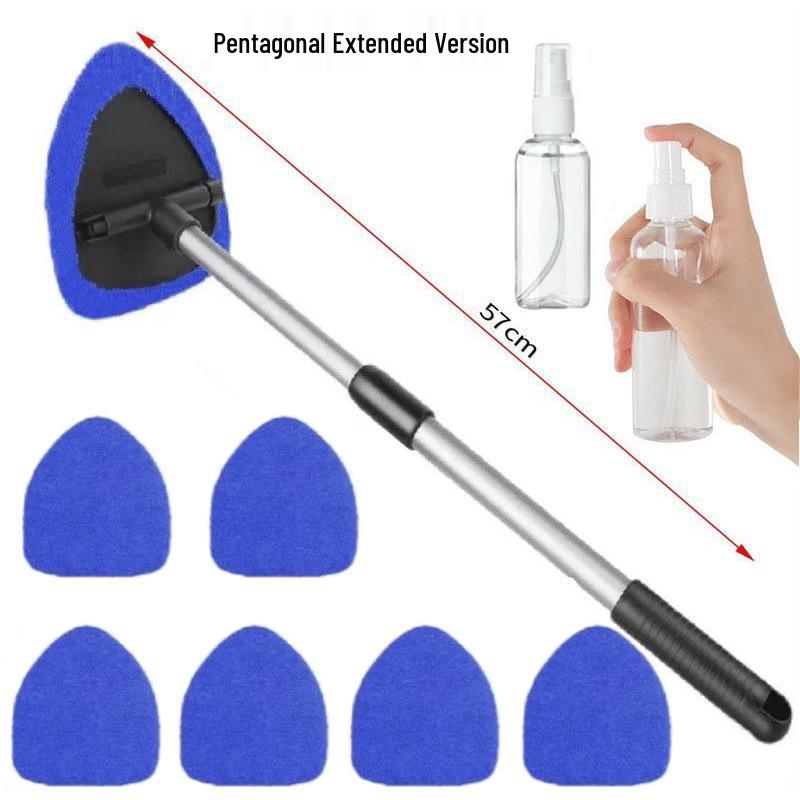 Telescopic Microfiber Car Window Cleaning Brush & Scraper