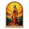 Easter Sacred Heart Tabletop Decoration Faux Glass Acrylic Display for Home Shelf Decor