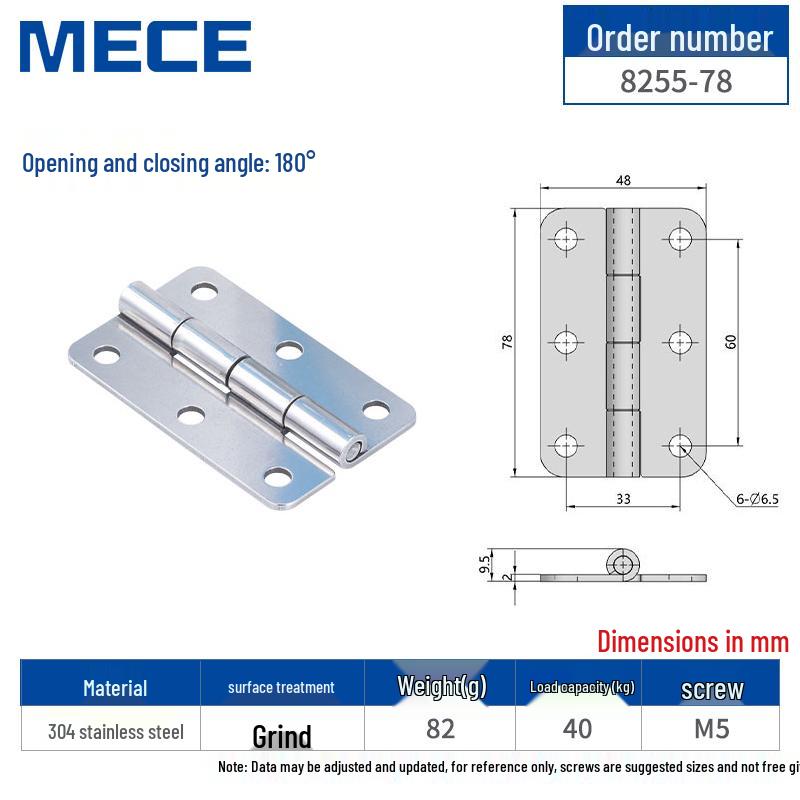 Thickened Stainless Steel Small Hinge for Folding Cabinet, Window, or Wooden Box with Lotus Leaf Design.