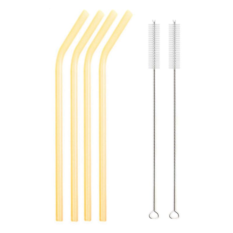 Colorful Glass Straws Reusable Drinking Straw Eco-friendly High Borosilicate Glass Straw Glass Favors Bar Drinkware Tube Party