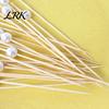 Food-safe Disposable Picks 100PCS Fruit Tags, Pearl Decor Bamboo Sticks, Sharp Tip Tags Luxury Style Skewers, for Cocktails Dessert Cakes Afternoon