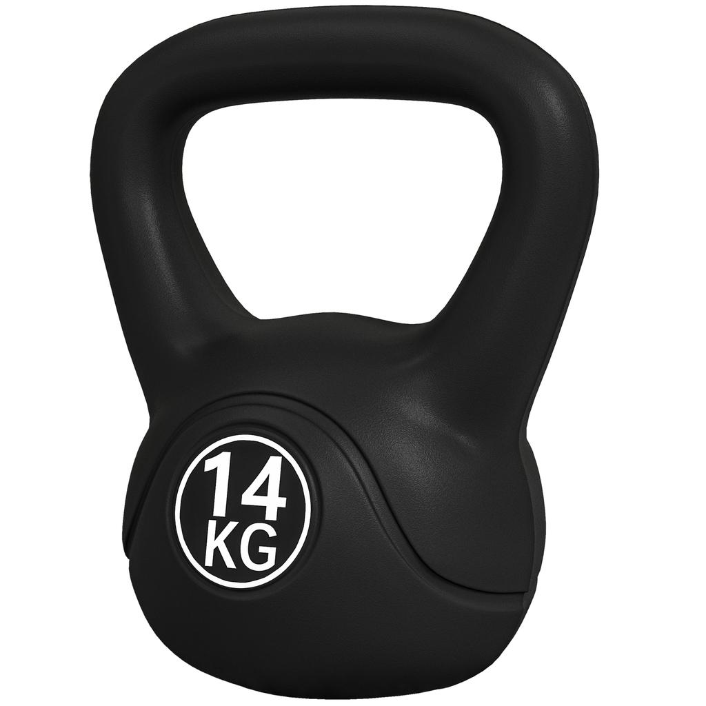 Kettlebell Ball Weight 14 Kg Weight Dumbbell Filled with Sand for Beginners Black