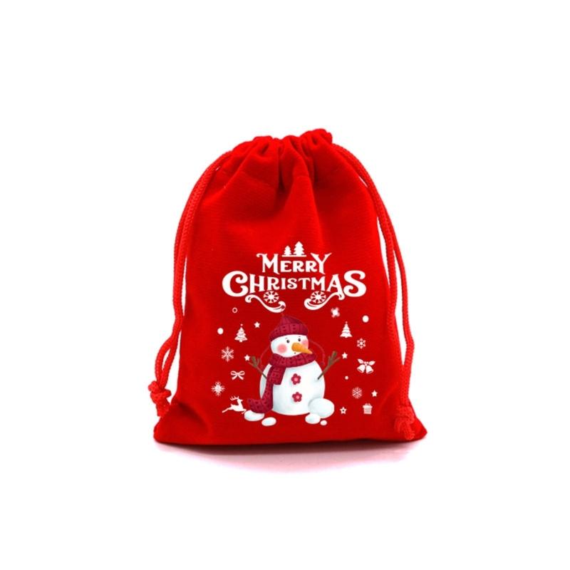 Set Of 12 Durable Plush Gift Bags For Christmas And Special Occasion Bags with Easy To Use Drawstring Closure