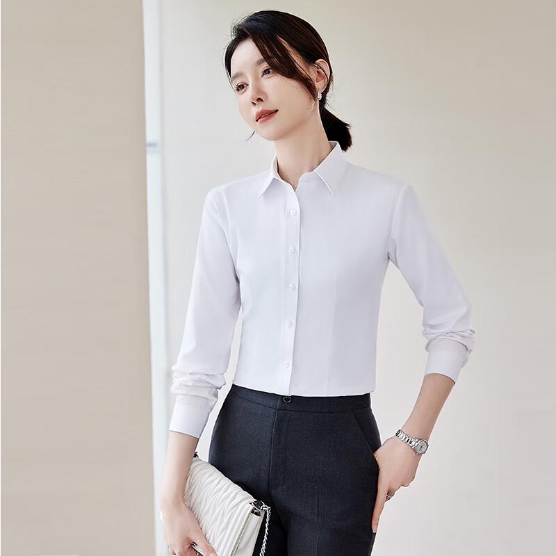 Kasheye Women s Professional Long-Sleeve Commuter Shirt XXXXL