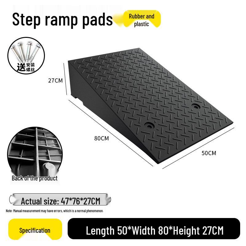 Rubber and Plastic Sloped Threshold Ramp Pad