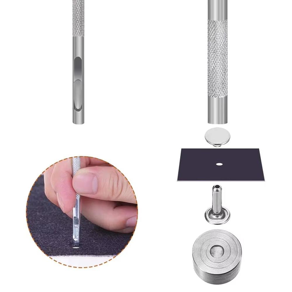 480Pcs Double Sided Rivet Set Metal Decorative Studs Snap Fasteners for Leather Craft Bags Clothing Shoes