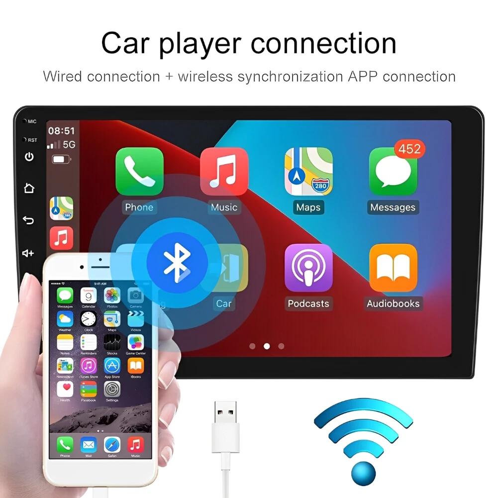 Car Radio Stereo WiFi AM/FM/RDS Android 15 GPS Navi 2GB+64GB 9 Inch Fit for Carplay Android Auto for Renault Clio 3 2005-2014