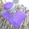 Solid Color Shaggy Bathroom Mat Set 50x80cm