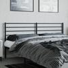VidaXL Black Metal Headboard 200 Cm 352357
