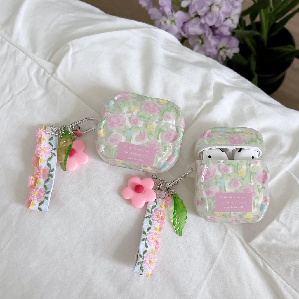Letter Flower for AirPods1 Protective Cover Female Apple 1/1 Generation AirPods Pro1 Earphone Cover Simple