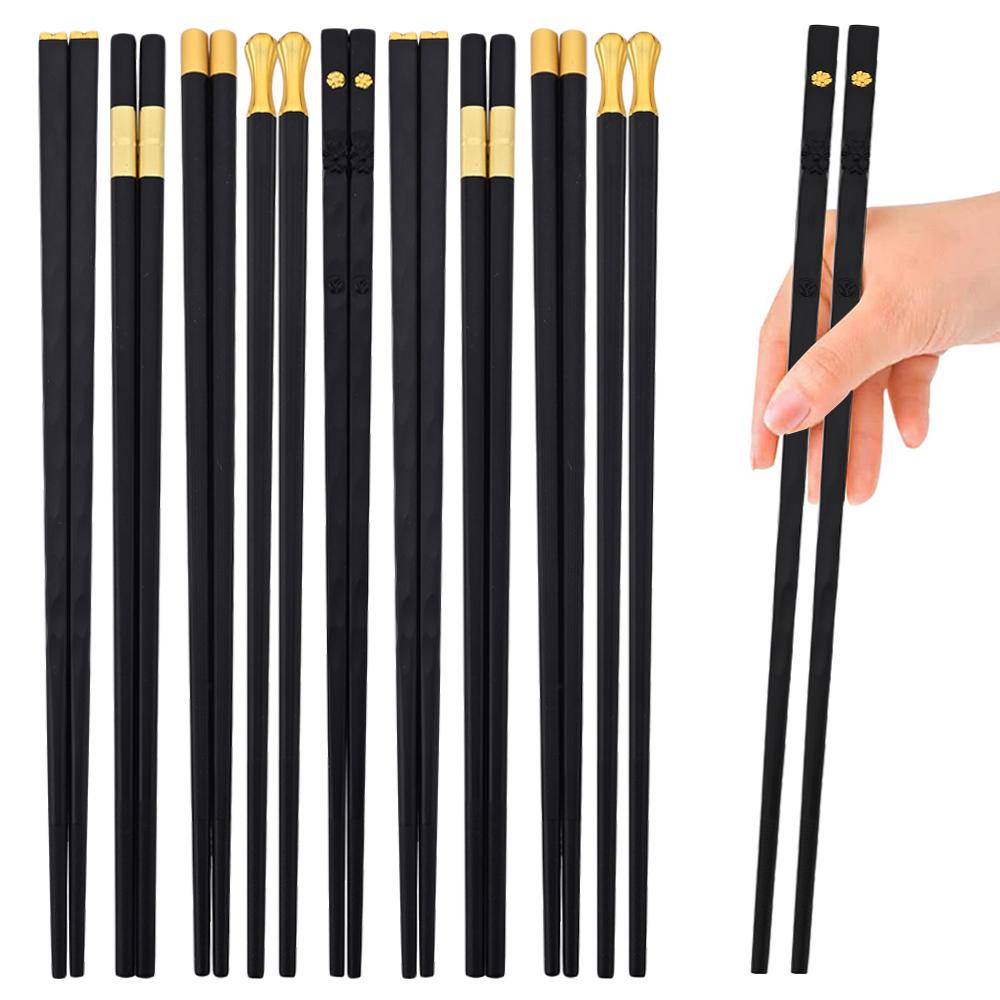 10 Pairs Chinese Japanese Chopsticks Sushi Sticks Korean Chopsticks Reusable Chop Sticks Kitchen Tableware Tool Accessories