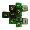 10pcs/set 6-sided Dual Color Starry Sky Digital Dice Acrylic Cthulhu Dice for COC RPG Board Game DND Dices Set