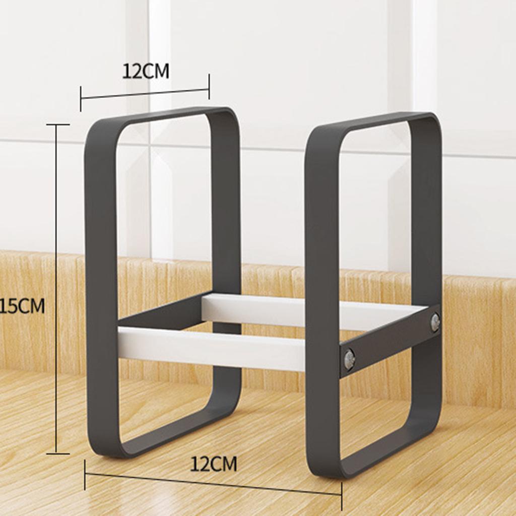 Kitchen Organizer Rack for Pot Lid Pan Plate Cutting Board Holder Non-Slip Metal Cabinet Storage Shelf Dish Drying Drainer Stand