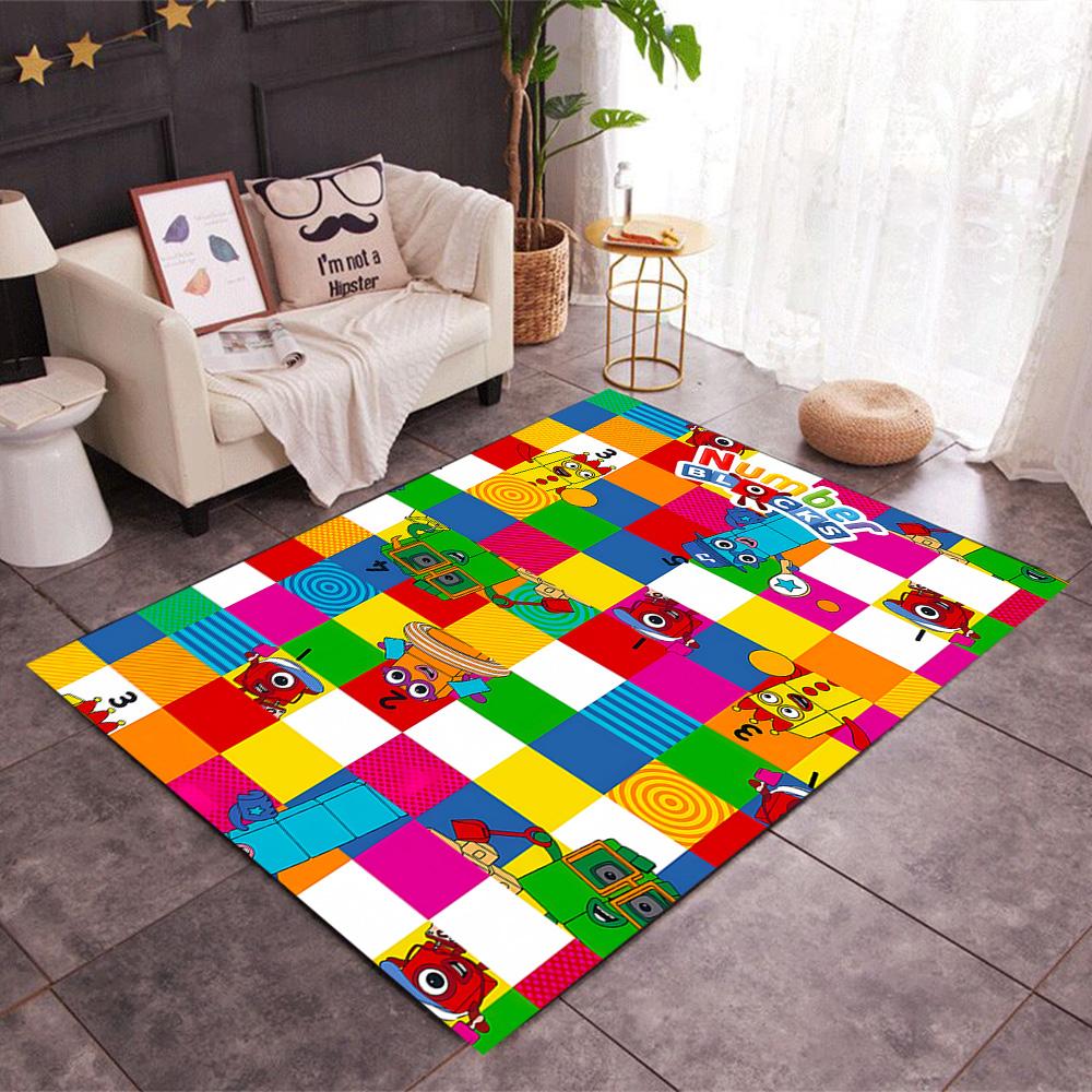 Tappeto Avventura con Blocchi Numerici Tappeto da Pavimento Tappeto per Ufficio Perfetto per Corridoio Aree Gioco Stanza del Dormitorio Decorare la stanza Tappeto Antiscivolo Decorare Uffici