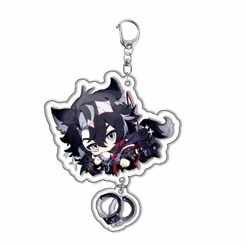 Acrylic Keychain with Key for Keys, Purse and Backpack Hanging Decoration