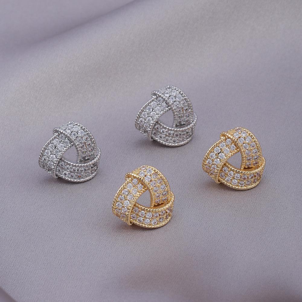 S925 Silver Zircon Stud Earrings for Women - Elegant, Versatile Design for Everyday Wear