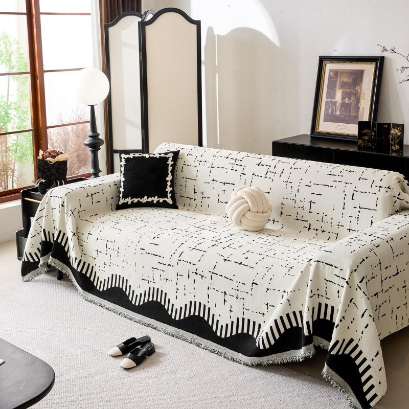 Modern Minimalist Full Coverage Sofa Cover Slipcouch One Piece Universal All Season Blanket