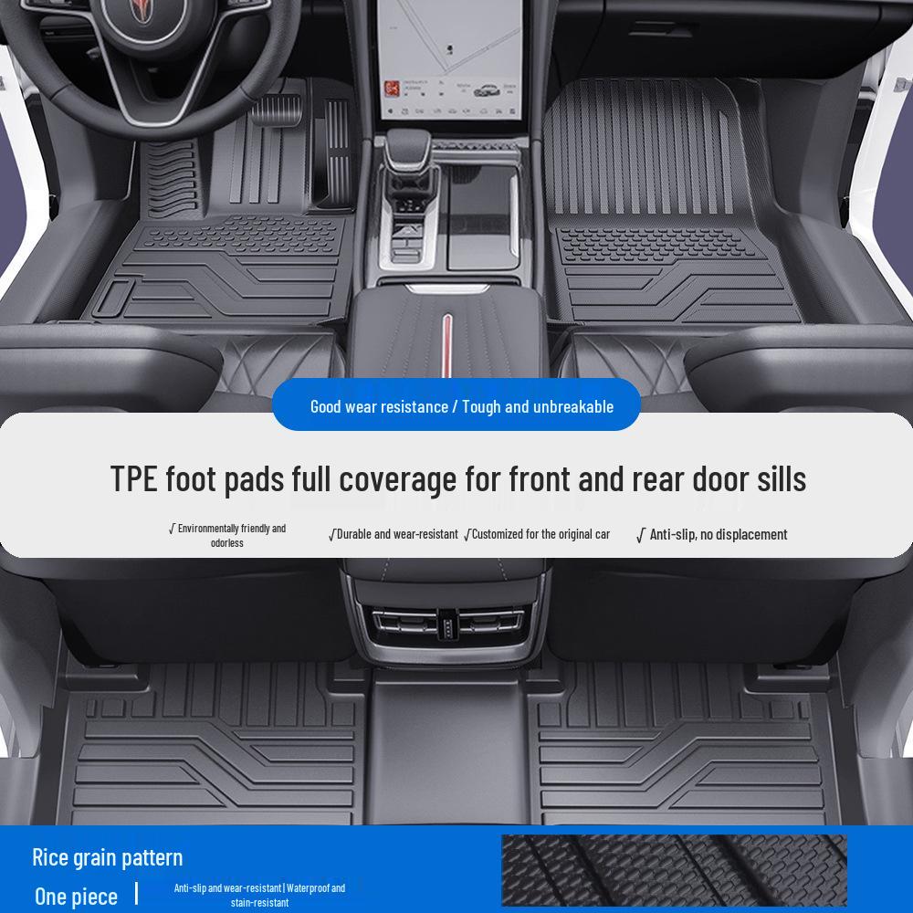 Silk Coil TPE Car Floor Mats & Door Sill for Hongqi EQM5 Tiangong 05/06/08 – Full Coverage