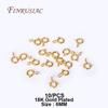 Brass Round Spring Ring Clasp Crimp Beads End Beads Findings For DIY Jewelry Making 14K/18K Gold Plated U-shaped Protective Tube