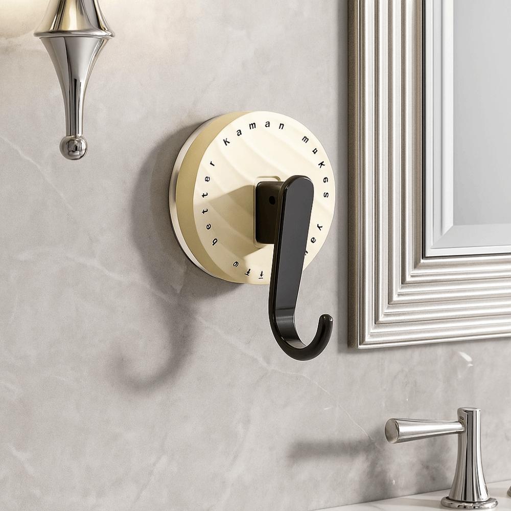 3PCS Durable Waterproof Suction Cup Hooks Detachable Plastic Wall Hook Punch-Free Heavy Duty Shower Wall Hanger Kitchen