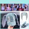 Omg Newjeans Hanni Danielle Round Top Baseball Cap With Rabbit Ears For Summer