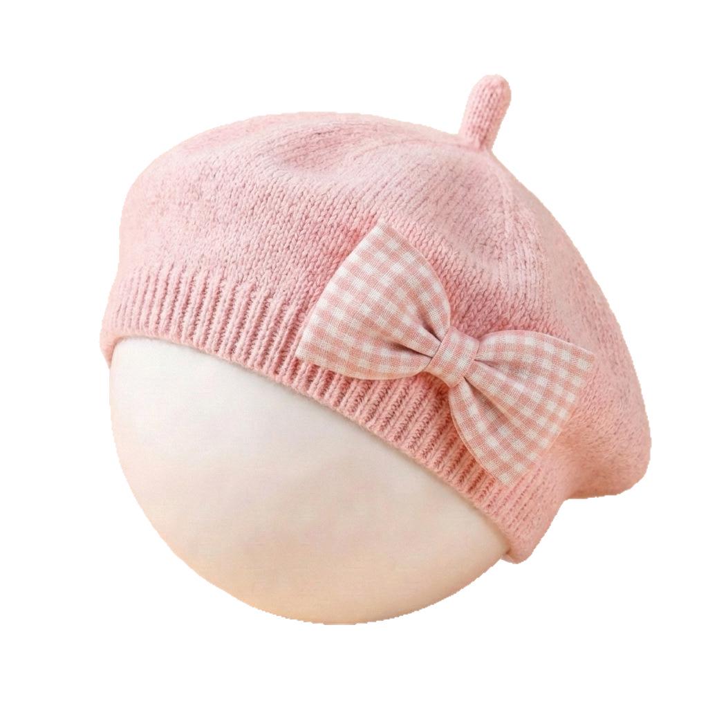 Spring & Autumn Baby Beret - Soft, Comfortable Cap with Creative Bow Tie for Newborns and Children