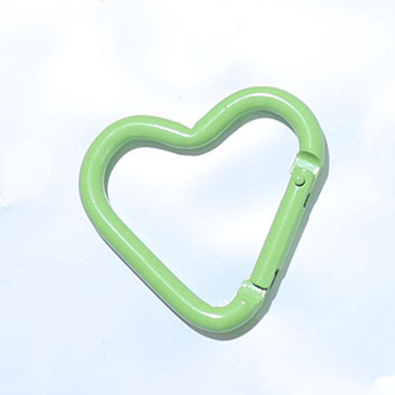 

10Pcs Metal Heart Spring Clasp Openable Love Shaped Carabiner Keychain Clips Hook Dog Chain Diy Jewelry Buckles Connector A10