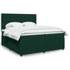 Vidaxl Continentaal Bed Met Matras, Groen, Fluweel, 200X200 Cm