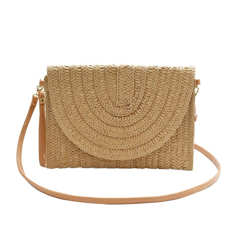 Woven Bag Straw Bag Fashion Underarm Bag Beach Wind Envelope Bag Flip Bag Woven Bag Crossbody Bag