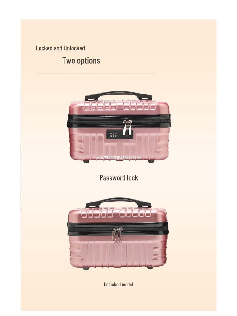 16" Women's Carry-on Makeup & Toiletry Bag with Lock - Large Capacity, Lightweight, Waterproof Organizer.
