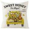 Pillow Farm Sunflower Pillow Cover Happy Summer Thanksgiving Car Waist Support Cushion Home Pillow Cover