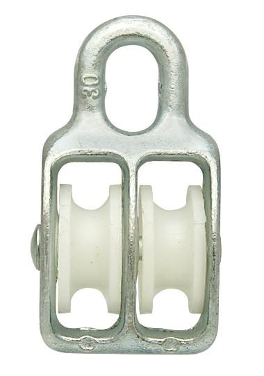 DOUBLE FIXED ROPE PULLEY 20MM - BL20 DOUBLE